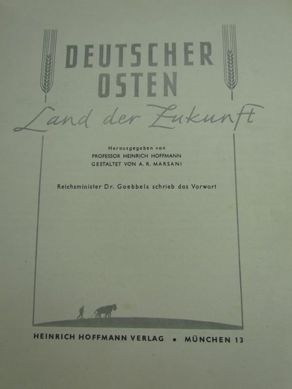 Book : the Eastern Germans "Deutscher Osten-Land der Zukunft"