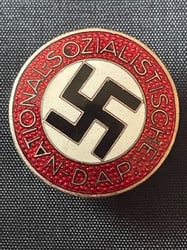 WWII GERMAN NSDAP PARTY BADGE BY KARL WURSTER...