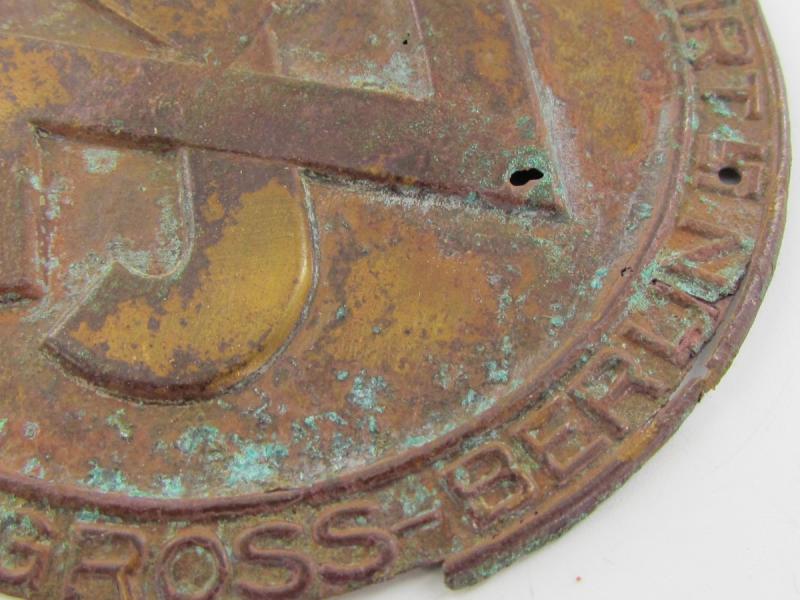 Nationalsozialistische Volkswohlfahrt Member Door Plaque