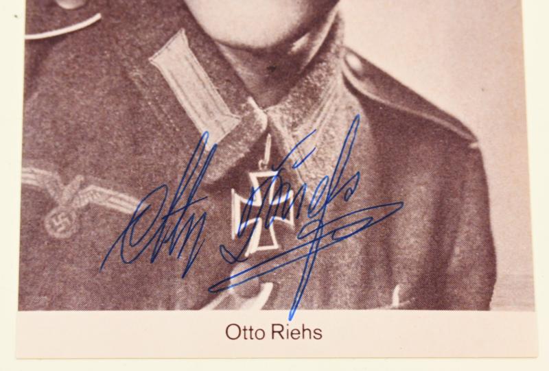 Signature of Wehrmacht Heer KC Recipient 'Otto Riehs'