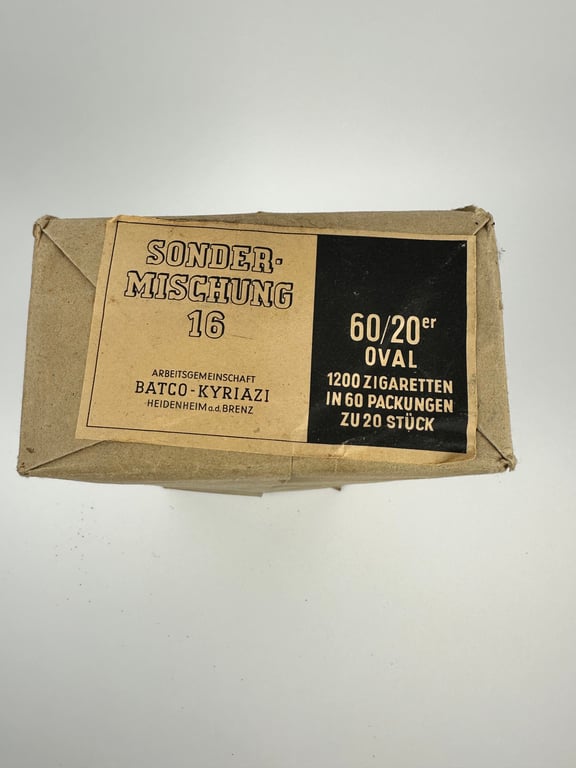 WW2 German full pack with 60 boxes of cigarettes