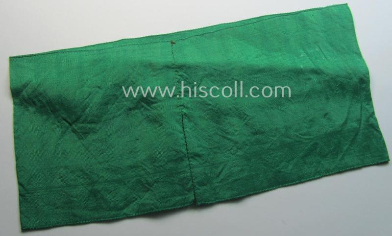 DRB- (ie. 'Deutsche Reichsbahn'-) related armband entitled: 'Reichsbahn' being of the 'entirely-woven'-type onto (typical) silk-like cloth in a technique similar to the 'BeVo'-weave pattern