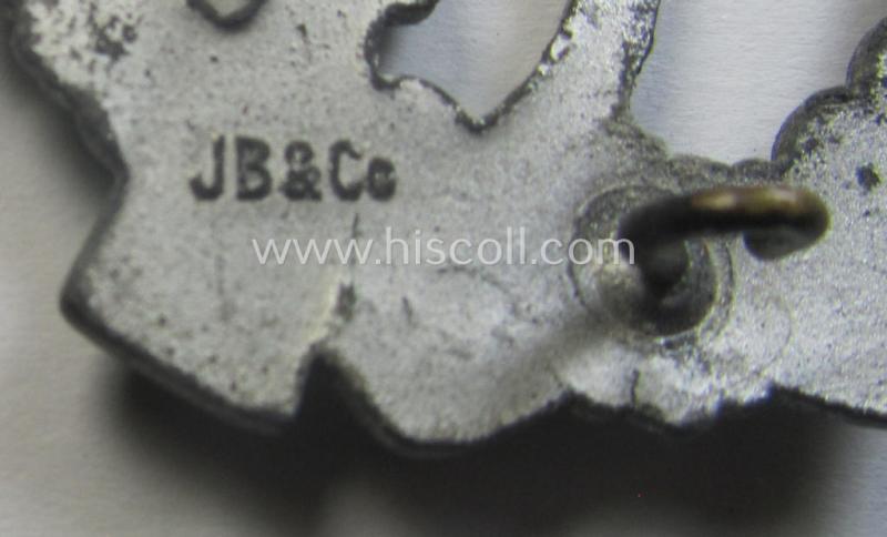 WH (Heeres- ie. Waffen-SS) 'Infanterie-Sturmabzeichen in Silber' (or: silver-class IAB) being a non-maker-marked example by the: 'Josef Bergs & Co.'-company and that comes as issued