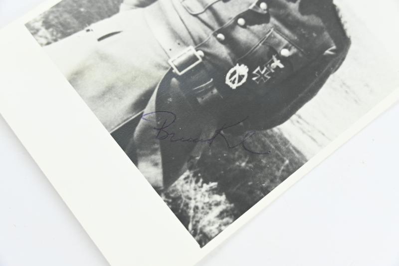 Signature of Wehrmacht Heer KC Recipient 'Kurt Brennecke'