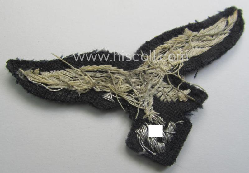 WH (LW) officers'- (evt. NCO-) type, hand-embroidered breast-eagle (ie. 'Brustadler für Offiziere der LW')