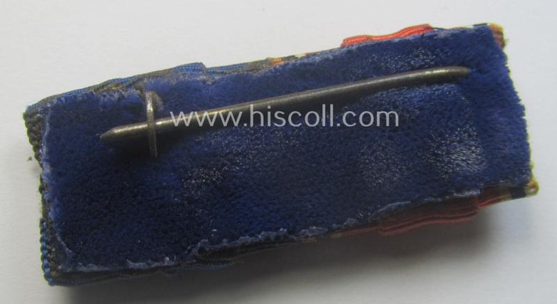 Interesting - and usually encountered! - 2-pieced, WH (Heeres o. KM) ribbon-bar (ie. 'Feld- o. Bandspange') showing two unusally encountered devices