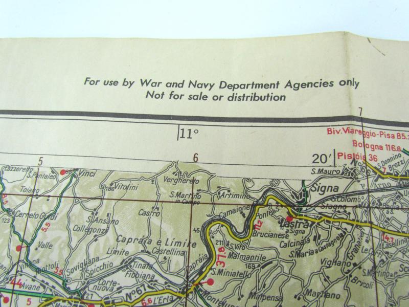 US WWII Road Map for the Italian Campaign ( Sheet nr 13 )