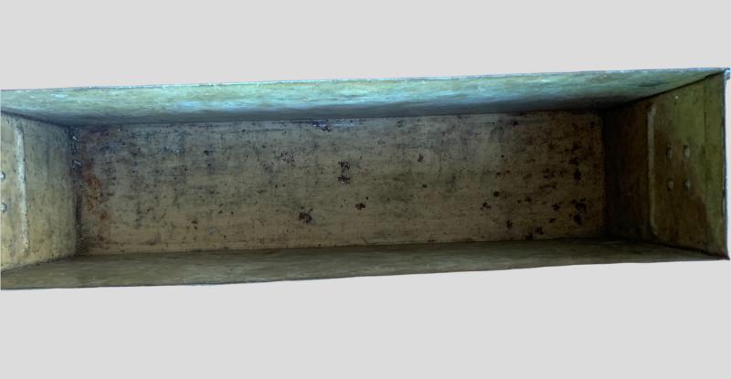 MG 34/42 Steel Ammo Case -shrapnel damage-