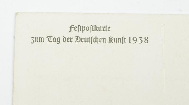 German Postcard 1938 Tag der Deutschen Kunst