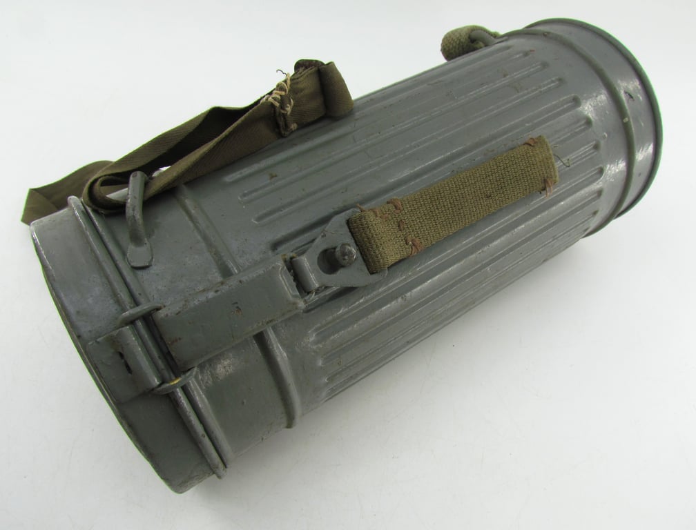 Kriegsmarine Grey Gasmask Cannister with straps