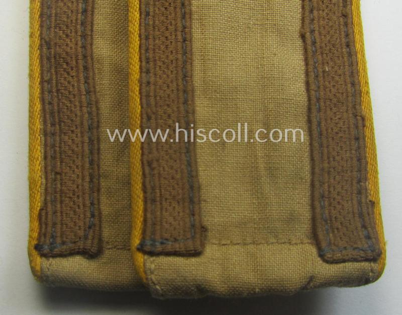 Pair of WH (Luftwaffe) 'tropical-styled' shoulderstraps (as was specifically for usage on the tropical-shirts ie. tunics) as was intended for usage by an: 'Uffz. der Flieger- o. Fallschirmjäger-Trpn.'