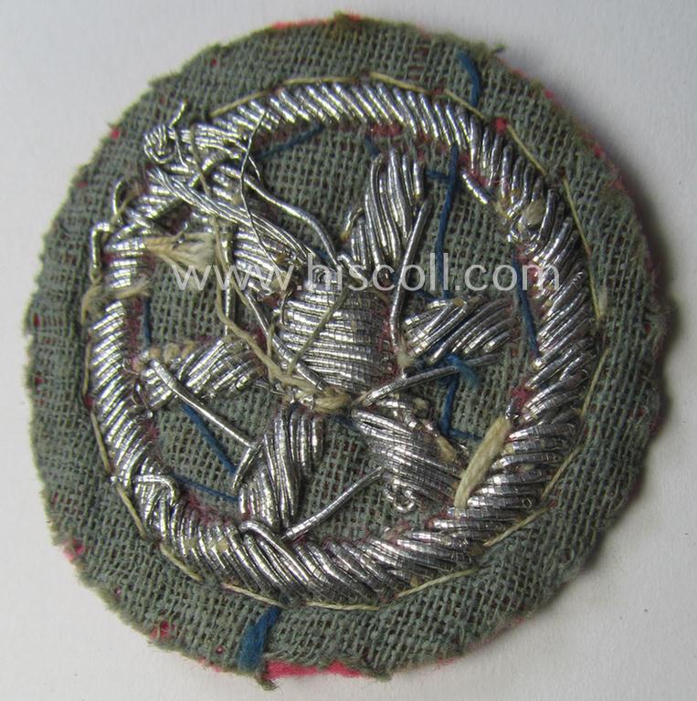 Unusual, HJ ('Hitlerjugend') so-called: 'Motor-HJ Prüfungsabzeichen in Silber' (or: silver-class motor-proficiency badge)