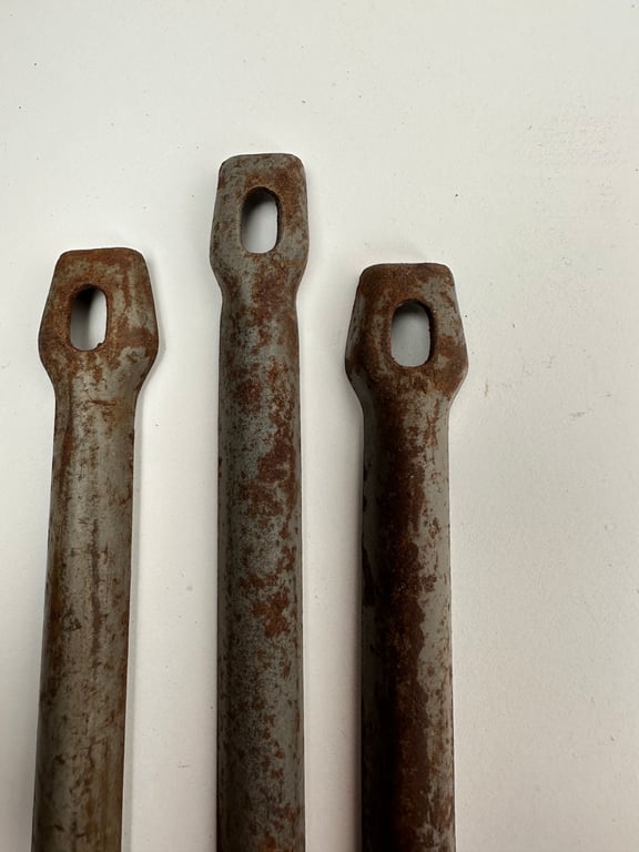 Original German WWII Steel Zeltbahn Peg (Zeltpflöde) set off 3 pices