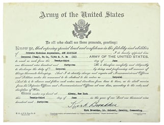 US WW2 Military Police Promotion Certificate
