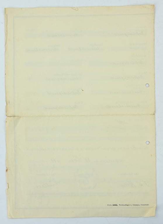 German Third Reich Period School Certificate