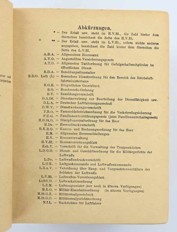 German LW Pocketkalender