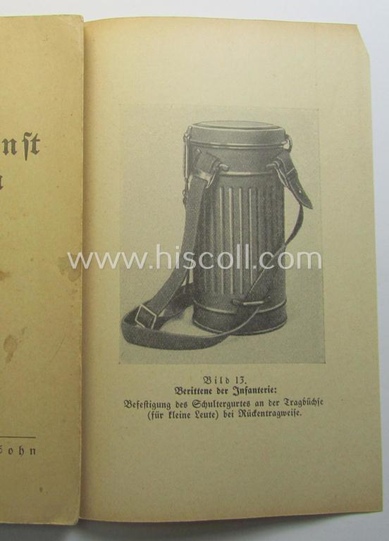 Period - and actually never before seen! - WH instruction-booklet (ie. 'Dienstvorschrift') entitled: 'Gasabwehrdienst aller Waffen - Heft 2 - die Gasmaske 30', dated: '11-4-1939'