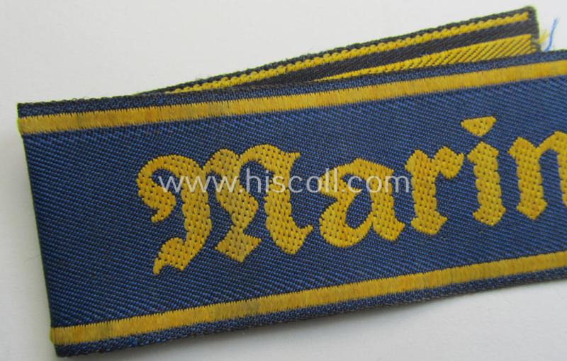 WH (KM) cuff-title (ie. 'Ärmelstreifen') entitled: 'Marinehelfer'