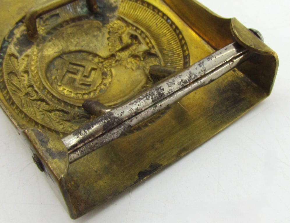 Early SA EM/NCO Brass Belt Buckle – 1st Pattern