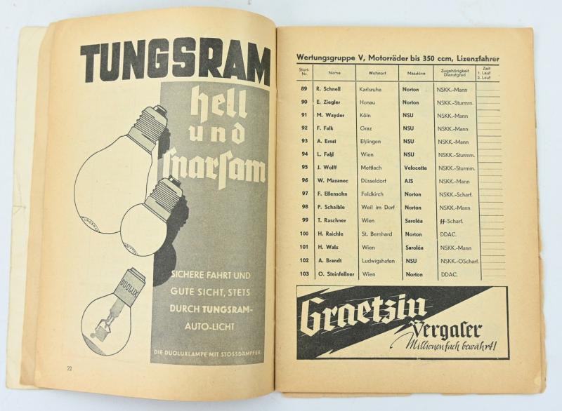 German NSKK Program Booklet