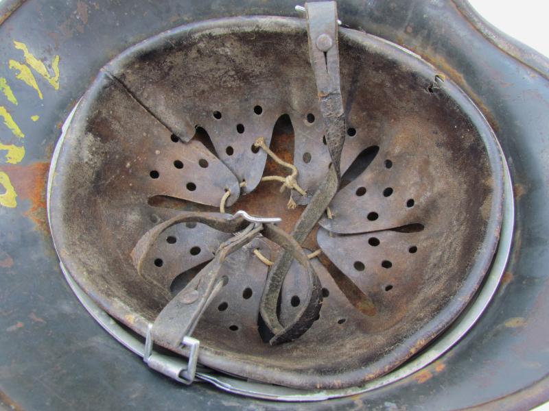 M35 Luftwaffe double decal ‘Normandy’ camouflage helmet SE64