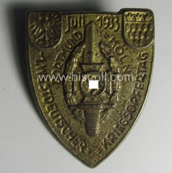 Commemorative, golden-bronze-toned and/or tin-based: 'N.S.K.O.V.'- (ie. veteran-) related...