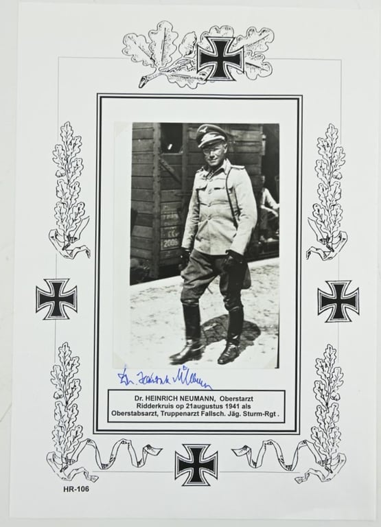 Signature of Luftwaffe KC Recipient 'Dr. Heinrich Neumann'