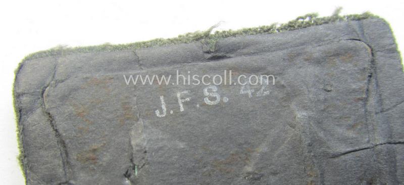 WH (Heeres ie. Waffen-SS) 'Krim'-campaign-shield (as was produced by the desirable maker: 'JFS' ie. 'Joseph Feix & Söhne') and that comes in a presumably issued- (albeit still 'virtually mint'!), condition