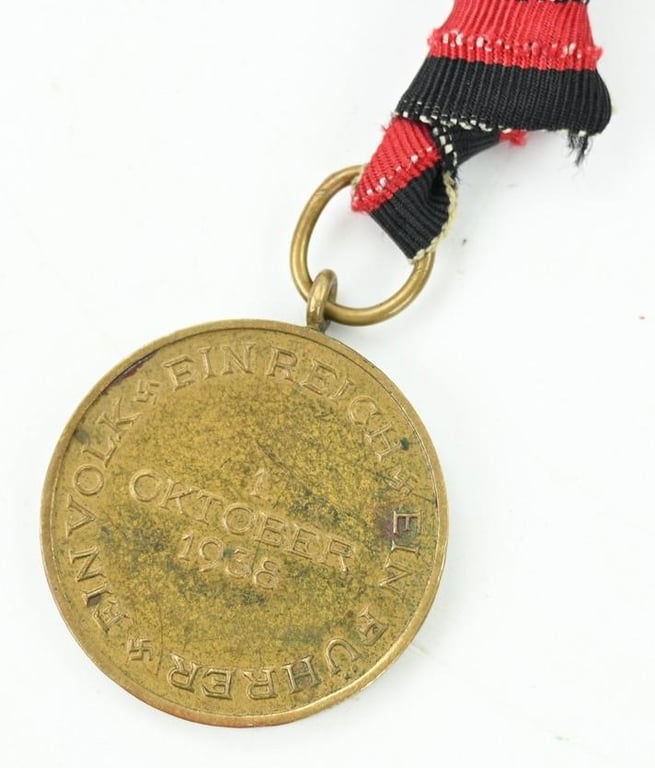 German 1 October 1938 medal with Neck Ribbon
