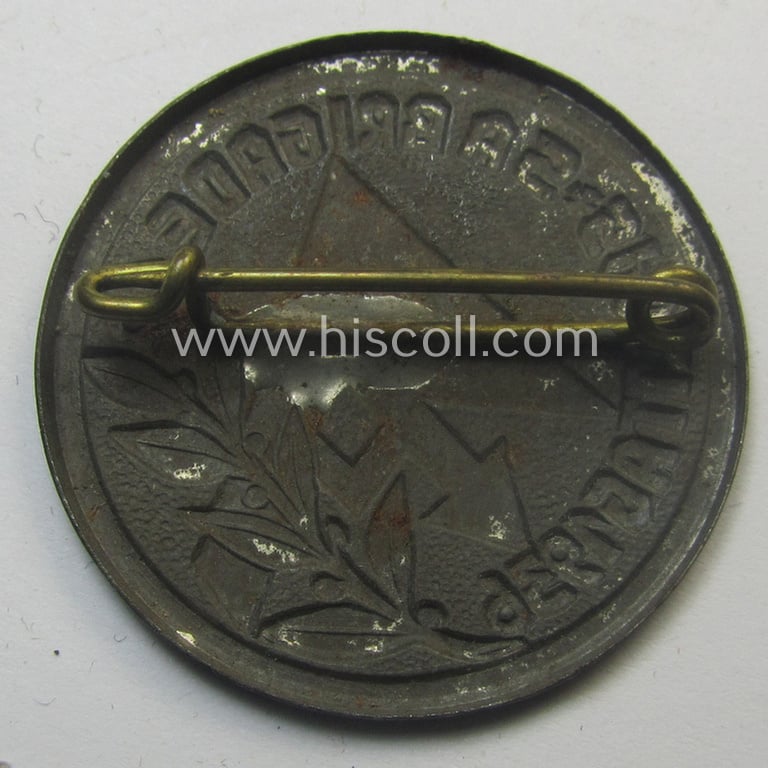 Commemorative - and fairly early-period! - greyish-black-toned SA- (ie. 'Sturmabteilungen'-) related 'tinnie' entitled: 'Sporttag 1936 - SA-Standarte 49'