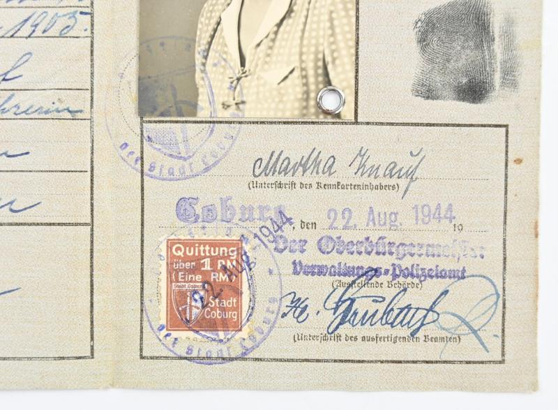 German Third Reich I.D. Card