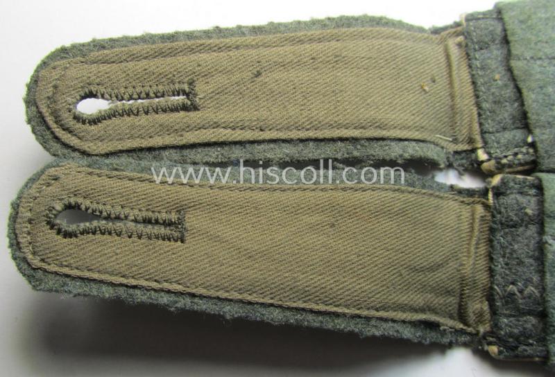 Pair of WH (Heeres) 'M41 o. M43'-pattern, NCO-type shoulderstraps with its accompanying 'Überschube'-pair: 'Uffz. des Inf.-Rgts. 129'