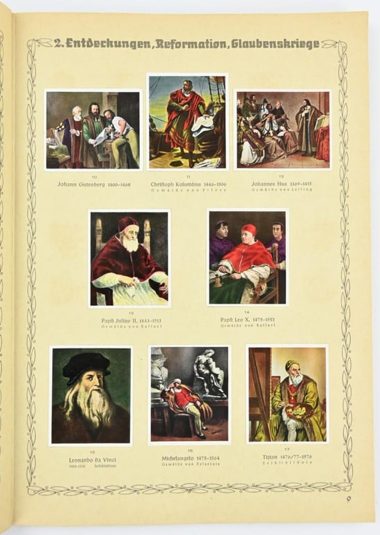 German Third Reich Era Cigaretalbum 'Die Großen der Weltgeschichte'