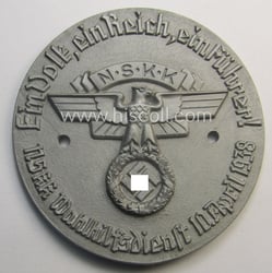Greyish-silver-coloured- and 'molded'-resin-based, N.S.K.K.- (ie. 'National Socialistisches Kraftfahr...
