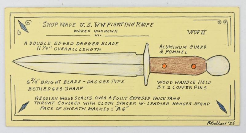 US WW2 Shop Made Fighting Knife