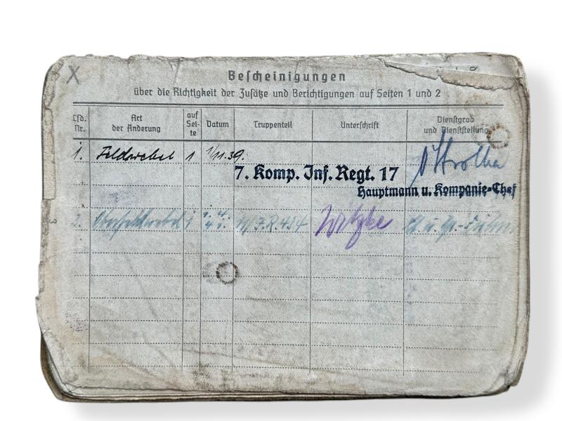 Grouping of Oberfeldwebel -Hans Kelmereit-