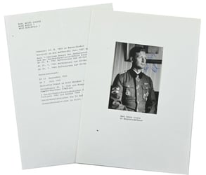 Signature of Waffen-SS KC Recipient 'Karl-Heinz Lichte'