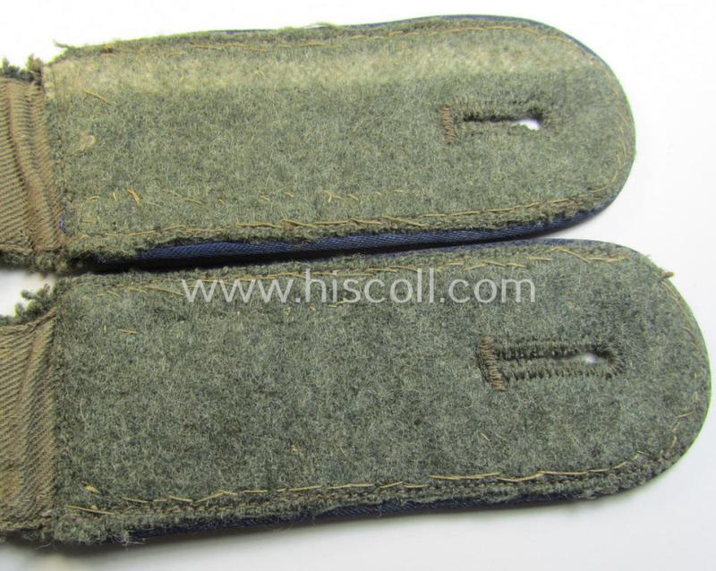 Attractive - fully matching and scarcely found! - pair of WH (Heeres) - I deem - early- (ie. mid-) war-period- (ie. 'M41/M43'-pattern) NCO-type shoulderstraps as was intended for usage by an: 'Uffz. einer Sanitäts-Abteilungs'