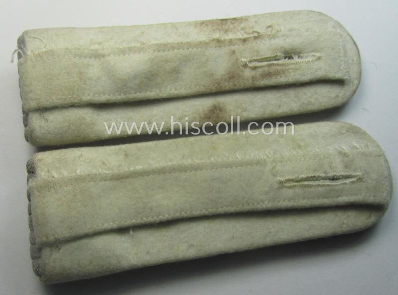 Fully matching - and/or scarcely encountered! - pair of WH (Heeres), neatly 'cyphered', officers'-type shoulderboards  as was intended for a: 'Leutnant eines Infanterie-Lehr-Abts. o. Rgts.'