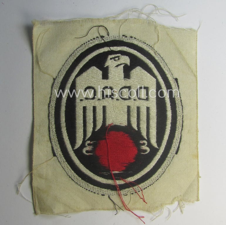 Unusually seen, so-called: D.D.A.C. (ie. 'Der Deutsche Automobil Club'-) related multi-coloured eagle-device as executed in 'BeVo'-weave pattern (that comes in a 'virtually mint- ie. unissued' condition)