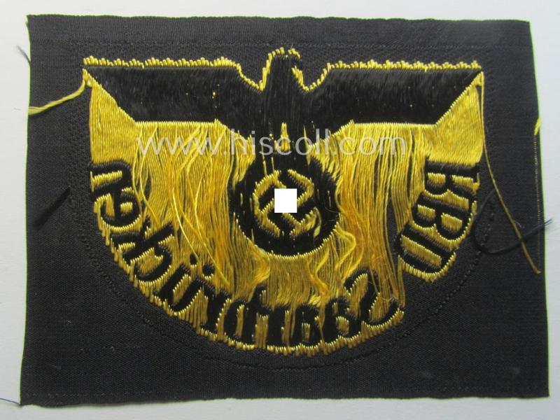 'DRB'- (ie. 'Deutsche Reichsbahn'-) related arm-eagle (ie. 'Ärmeladler'): 'RBD Saarbrücken' (or: 'Wehrmacht-Reichsbahndirektion Saarbrücken')