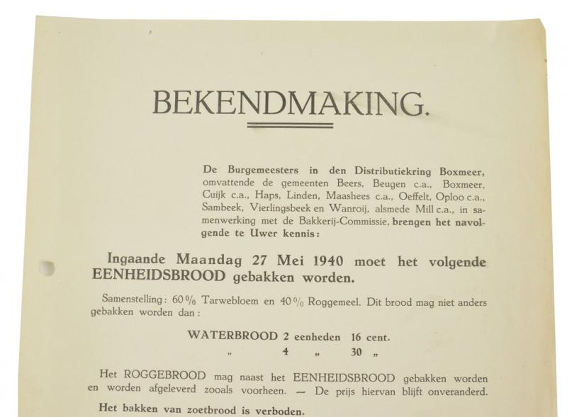 Dutch Announcement Leaflet 'Bread'