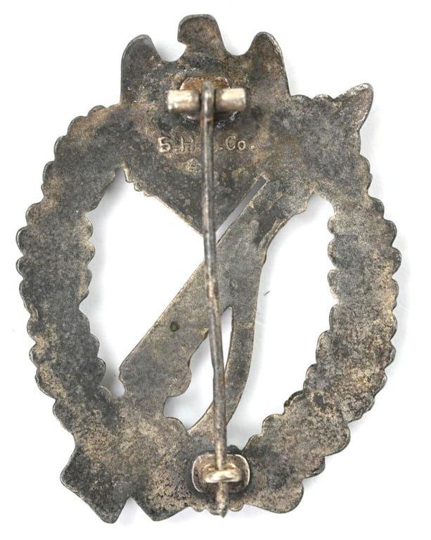 German Infantry Assault Badge in SIlver 'Shuco 41'