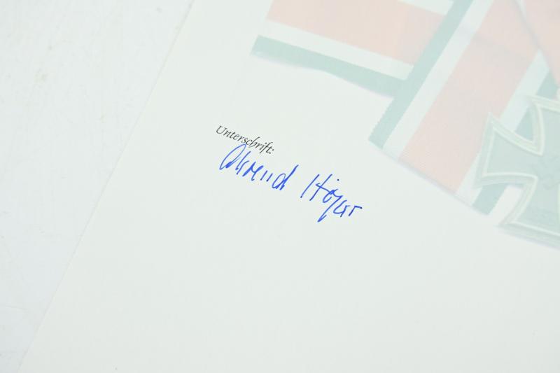 Signature of Wehrmacht Heer KC Recipient 'Ahrend Höper'