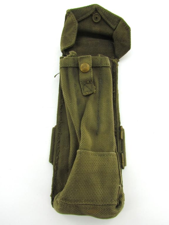 British WWII Basic Pouches ( Blancoed )