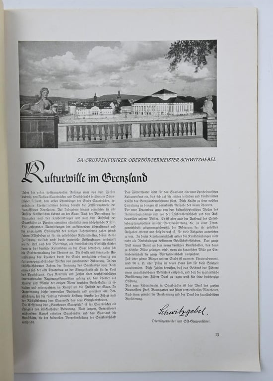 German Third Reich Magazine 'Das Theater des Führers'