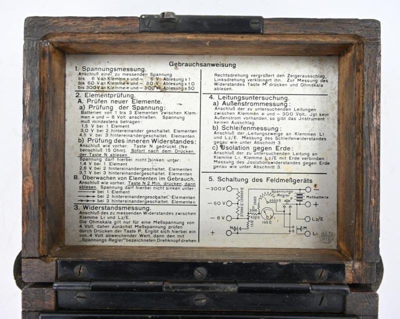 German WH Signal Corps  Equipment 'Voltage Meter' 1941