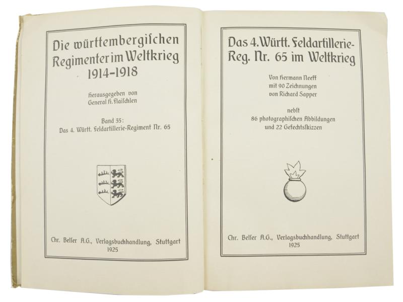 German WW1 Book 'FAR 65 im Weltkrieg 1914-1918'