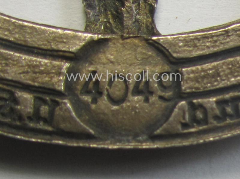 Attractive - and scarcely encountered! - WH (Heeres: 'Dienstbrosche für Zivilangehörige der Militär Verwaltung Belgien und Nordfrankreich' (being a smaller-sized example bearing the unique serial-number: '4049')