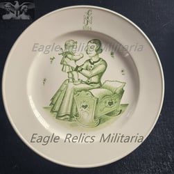 Green NSV decorative plate mother and child